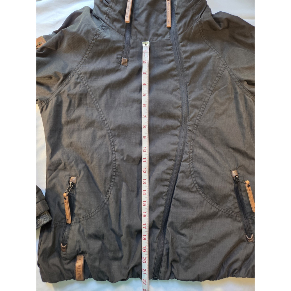 Naketano Brave New World Women's Windbreaker Size Large Black Cotton Blend - Picture 4 of 7